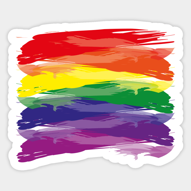 Rainbow | Abstract Rainbow Sticker by Eclectic At Heart